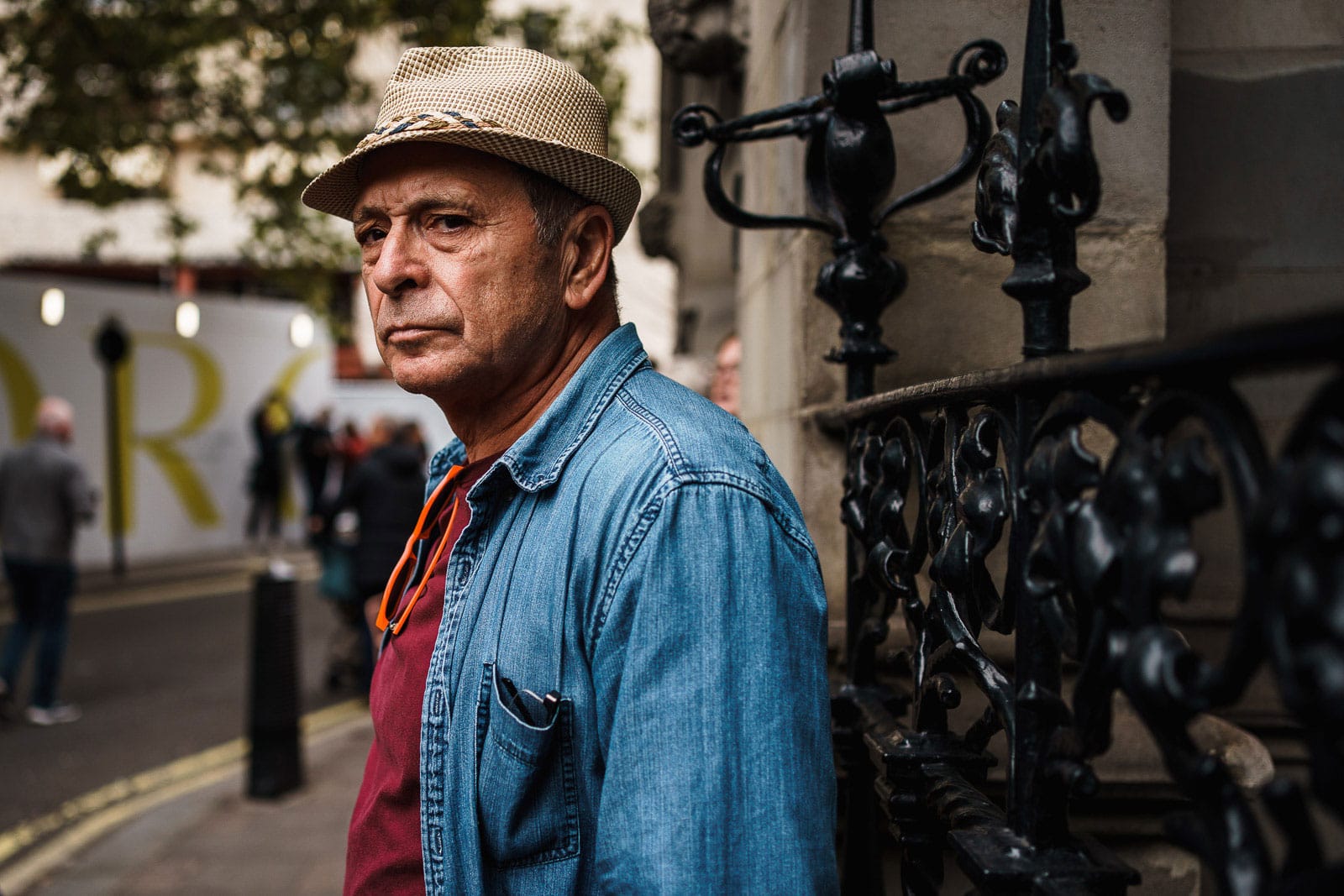 Street Portrait of elderly man during Queen's Funeral